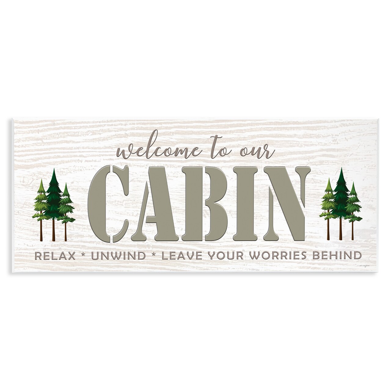 Stupell Industries Cabin Welcome Nature Escape Wall Plaque, design by Seven Trees Design